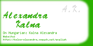 alexandra kalna business card